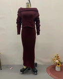 Fongt The Autumn Of 2025, The New Fashion Knitted Shoulder Collar Skirt Two-Piece Jacket