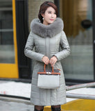 7XL 8XL Winter Parkas Women 2020 Genuine Leather Coat Down Cotton Jacket Female Thicken Warm Tops Hooded