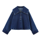 Fongt Homemade New Women's Zipper Denim Jacket Jacket High-Rise Jeans 6147065