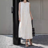 Fongt Heavy Industry Hook Flower! Holiday Style Women Summer Exquisite Literary And Artistic Temperament Gentle Vest Skirt Dress