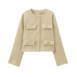 Fongt And Winter New Women's Small Fragrant Fashion Button Dress Short Suit Jacket B88646