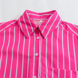 Fongt 时尚百搭条纹宽松长袖衬衫 3666063-Outfit
