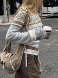 crop long sleeve crochet top with crochet pattern and