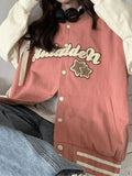 Vintage Embroidery Varsity Jacket-Outfit