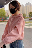 Sunscreen Coat Female Summer Thin Coat Female Short Short Man 2024 New Loose Joker Hooded Casual Top-Outfit