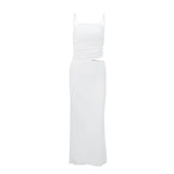 Fongt Women's Fall 2024 New Fashion Sexy Back Fake Two Slim Solid Color Sleeveless Sling
