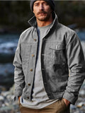 Fongt Spring New Men's Jacket Multi-Grain Multi-Pocket Retro Classic Jacket Cardigan