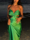 Cutout Design Silk Satin
