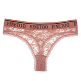 Fongt Lace Trousers Female Letter Waist Breathable Mesh Pattern Movement No Trace Yin T