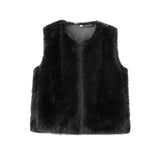 Fongt New Women's Clothing Fashion Temperament Artificial Fur Effect Vest