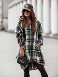Autumn And Winter Women's New Zipper Hat Print Shirt Coat-Outfit