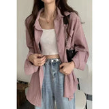 Fongt Sunscreen Shirt Coat Women's Summer Thin Design Small Loose Shirt Summer 2025