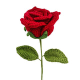 Fongt Woven Head Lily Rose Sunflower Sunflower Wool Knitting Flower Imitation Bouquet Finished-Outfit