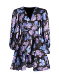 Gentle Style Dress Women 2025 Spring New Sweet Fresh Fashion Bubble Sleeve Print Short Ponve