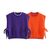 Fongt Two-Color Tethered Toothless Vest 2025 Spring And Autumn New B67456
