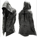 Men's New Cloak Fashion Vantage Plus Size Simple Casual Gothic Hooded Drawstring Men's Punk Oversize Sweatshirt M-4XL