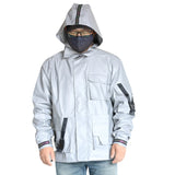 Heavy Industry Functional Reflective Jacket Men's Outdoor Tactics Multi-Pocket Overalls Hooded Jacket Storm Suit Men-Outfit