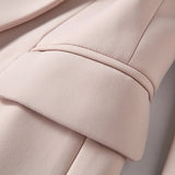 QUALITY New Fashion 2023 Baroque Designer Blazer Women's Long Sleeve Double Breasted Metal Lion Buttons Blazer Jacket