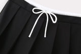 New Spring Style Trousers Waist Detail Decoration Lace-Up Skirt 160802-Outfit