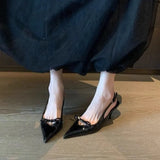Fongt Black Temperament High-Heeled Sandals And Fairy Shoes 2025 New Spring And Summer French Dress Single Shoes