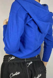 Screen Print Zipper Hoodie-Outfit
