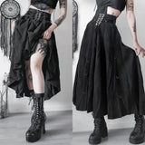 Fongt Summer New Women's Casual Pants Dark Sexy Body-In-Print Lace High-Waisted Flared