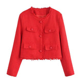 New Tricolor Woolen Fashionable Jacket 57083817-Outfit