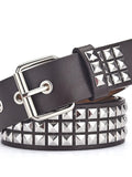 Pop belt with metal decoration and eyelet
