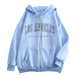 Fongt New Zipper Hoodie Los Angeles California Coat Top