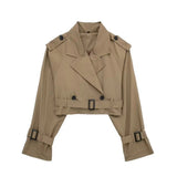 Fongt New Women's Short Cut Wind Coat Jacket Jacket Female B62529