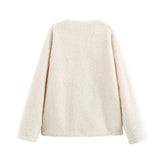 Fongt Women's Clothing 2025 Autumn And Winter New Street Fashion Casual Lamb Hair Splicing Jacket