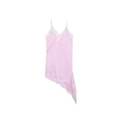 Fongt Women's ZA Irregular Lace Side Pure Lusty Dress