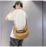 Vintage Wash Large Canvas Shoulder Bag-Outfit