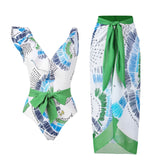 Sexy Fashion One Piece Swimsuit Solid 3D Flower Summer Women Swimwear Beachwear Summer Luxury Monokini Bathing Suit-Outfit