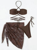 three-piece bikini swimsuit with