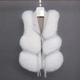 Fur Vest coat women's Lapel sleeveless buckle Slim Fit Teddy coat 2023 high street plush fur one piece