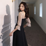Fongt Dress Female Banquet Temperament Long Can Usually Wear A Small Black Dress Dress Banquet Dress
