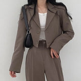 Fongt Suit Jacket Female 2024 Spring And Autumn Small Korean Fried Street New Korean Version Of The Casual Suit Jacket-Outfit