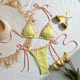 2024 New Small Fresh Sweet Individual Split Swimsuit Bikini