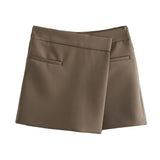 Fongt Women's Clothing INS Burst Asymmetrical Solid-Color Fashion Skirts Casual