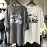 Fongt T-Shirt Female Ins Tide 2023 New Summer Korean Simple Letter Print Loose Students Show Thin