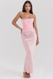 Fongt New Red Thoracic Fish Bone Sexy Body Fishtail Fishtail Dress Long Solid Dress Woman