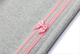 Striped Side Bow Sweatpants-Outfit