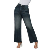 Vintage Women Wide Leg Pants Loose And Slim Cat Beard Monkey Jeans-Outfit