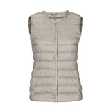 Down Vest Female 2024 New Winter Light Liner Short White Duck Velvet Vest Round Neck V Collar Two Wear-Outfit