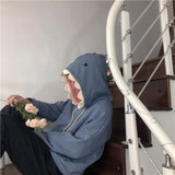 Funny Shark Patchwork Hoodies Sweatshirt