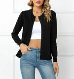 Fongt And Winter Solid-Colored Cardigan Coat New Knitted Cardigan