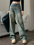 baggy boyfriend jeans with faded
