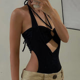 Fongt Popular Sexy Metal Decoration Hollow Wrapped Chest Hanging Neck Band