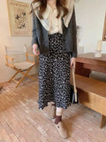 Floral Polka Midi Skirt-Outfit